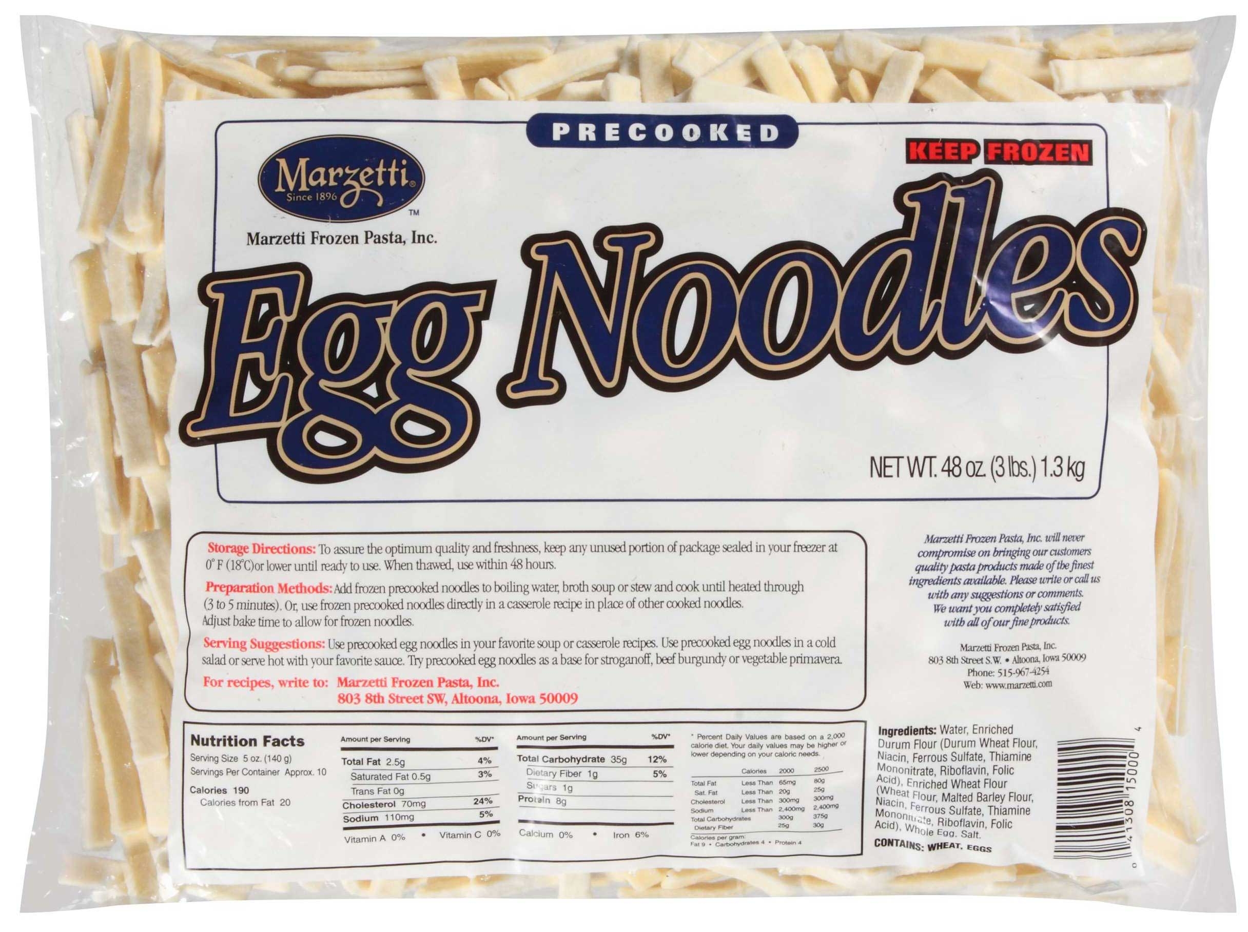 Marzetti Precooked Egg Noodle, 3 Pound -- 6 per case