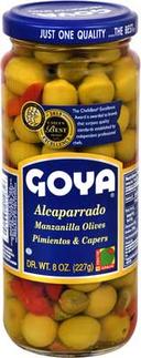 Goya Alcaparrado Manzanilla Olives, Pimientos, and Capers, 8 Ounce -- 24 per case