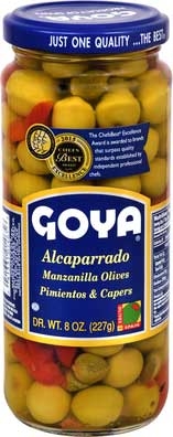 Goya Alcaparrado Manzanilla Olives, Pimientos, and Capers, 8 Ounce -- 24 per case