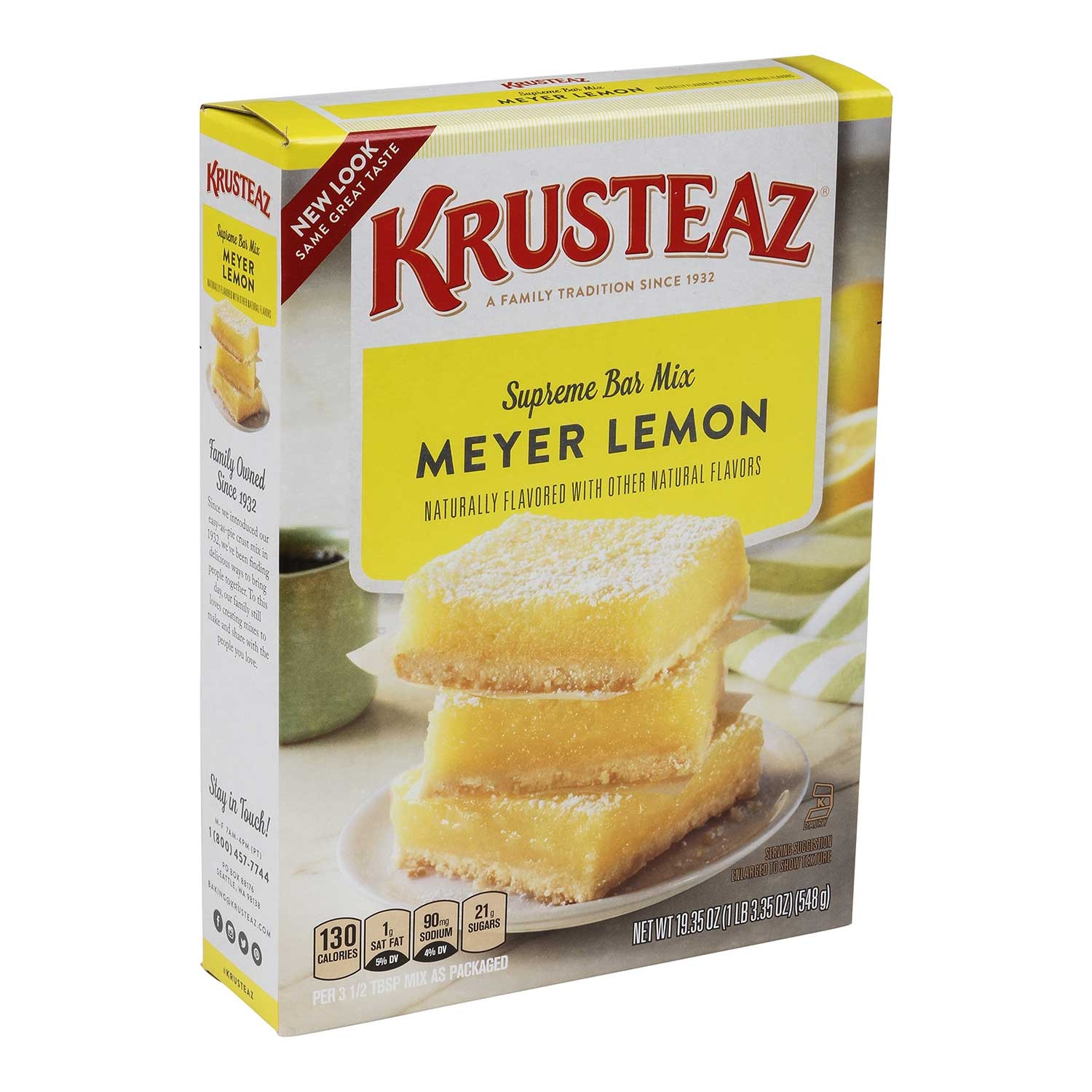 Krusteaz Meyer Lemon Bar Mix, 19.35 Ounce -- 12 per case.