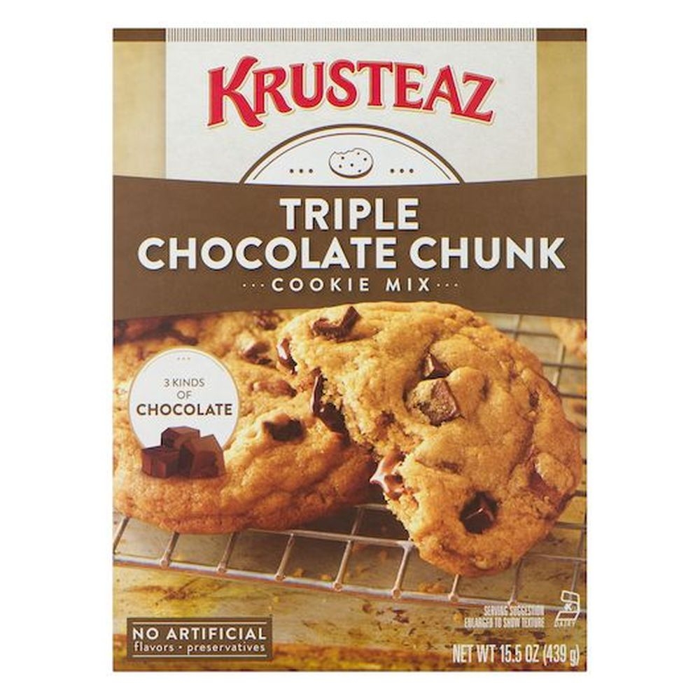 Krusteaz Triple Chocolate Chunk Cookie Mix, 15.5 Ounce -- 12 per case
