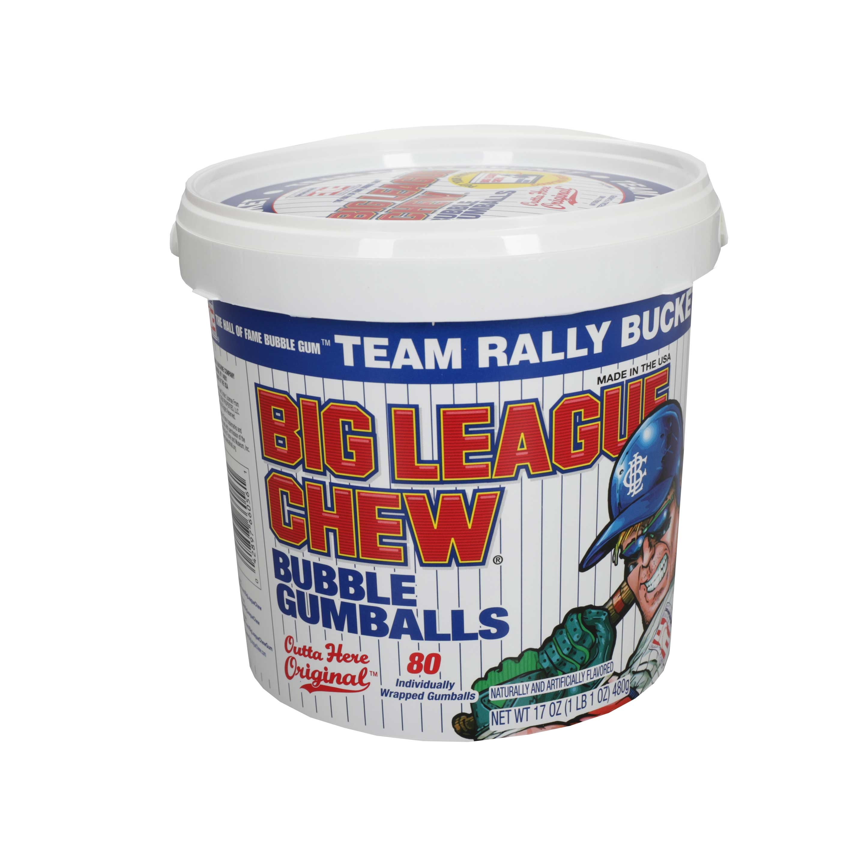 Big League Chew Original Bubble Gumballs, 14.1 Ounce - 80 per pack -- 12 packs per case.