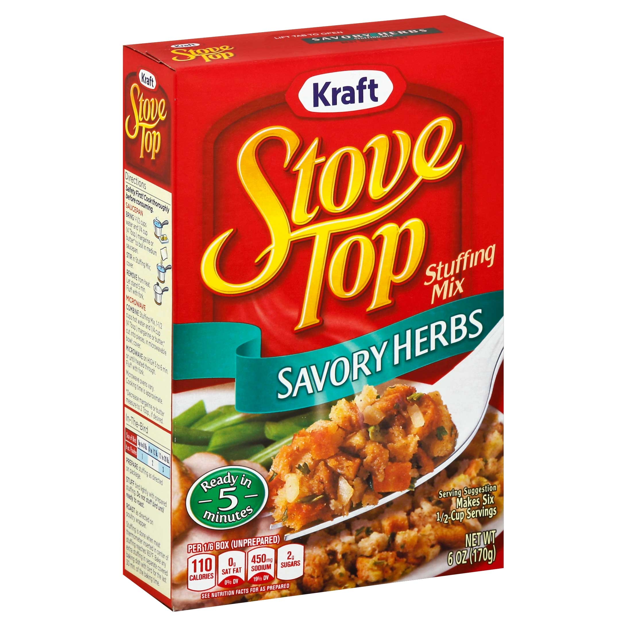 Stove Top Savory Herb Stuffing, 6 Ounce --12 Case