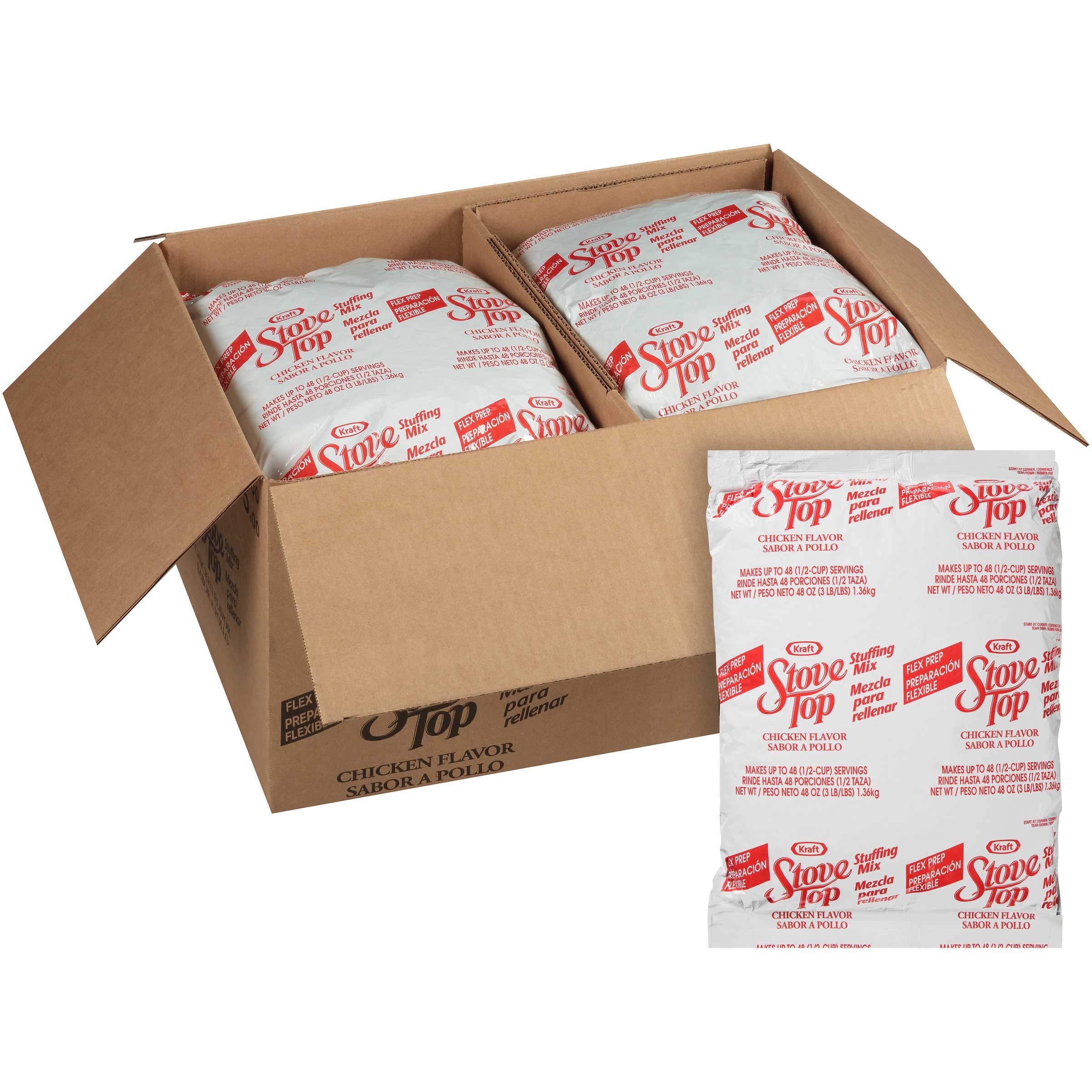 Stove Top Flexible Serving Chicken Stuffing 6 Case 48 Ounce