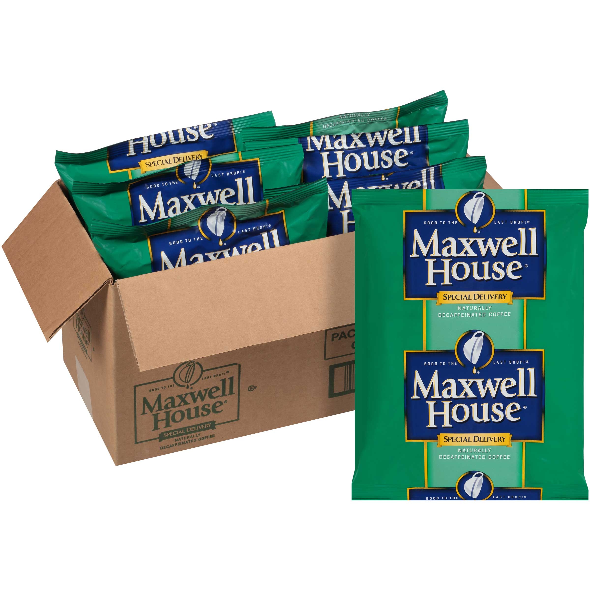 Maxwell House Special Delivery Decaffeinated Ground Coffee, 1.5 ounce -- 42 per case