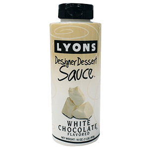 Lyons White Chocolate Designer Dessert Sauce, 16 Ounce -- 12 per case