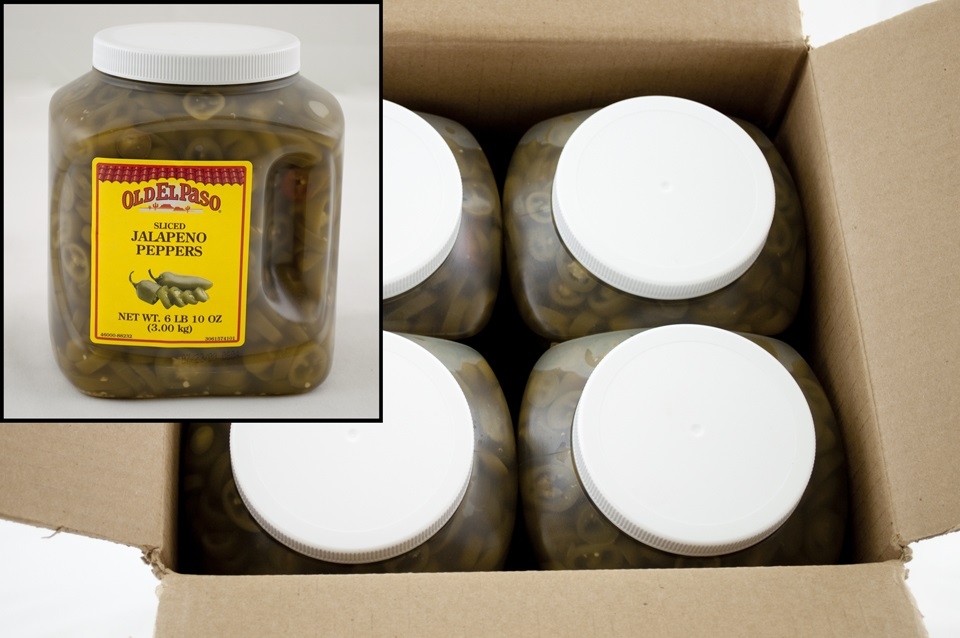 Old El Paso Sliced Jalapeno Peppers - 106 oz. jug, 4 jugs per case