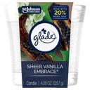 Glade Sheer Vanilla Embrace Candle, 4.08 Ounce - 6 per case