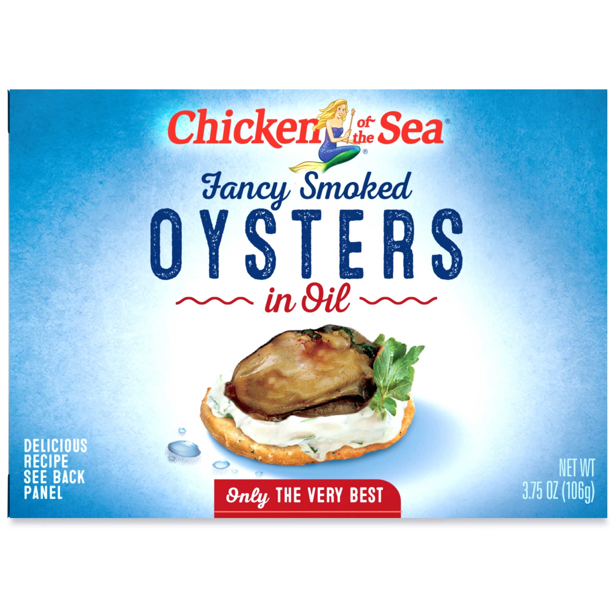 Chicken Of The Sea Smoked Oyster In Oil, 3.75 Ounce -- 18 cans per case.