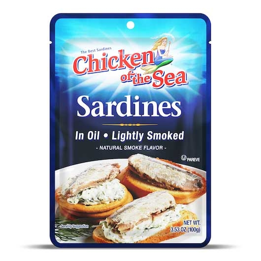 Chicken of the Sea Lightly Smoked Sardines in Oil, 3.53 Ounce Pouch -- 36 per case.