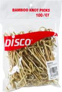 Disco Knot Pick Bamboo Skewer, 3.5 inch - 100 per pack -- 10 packs per case.