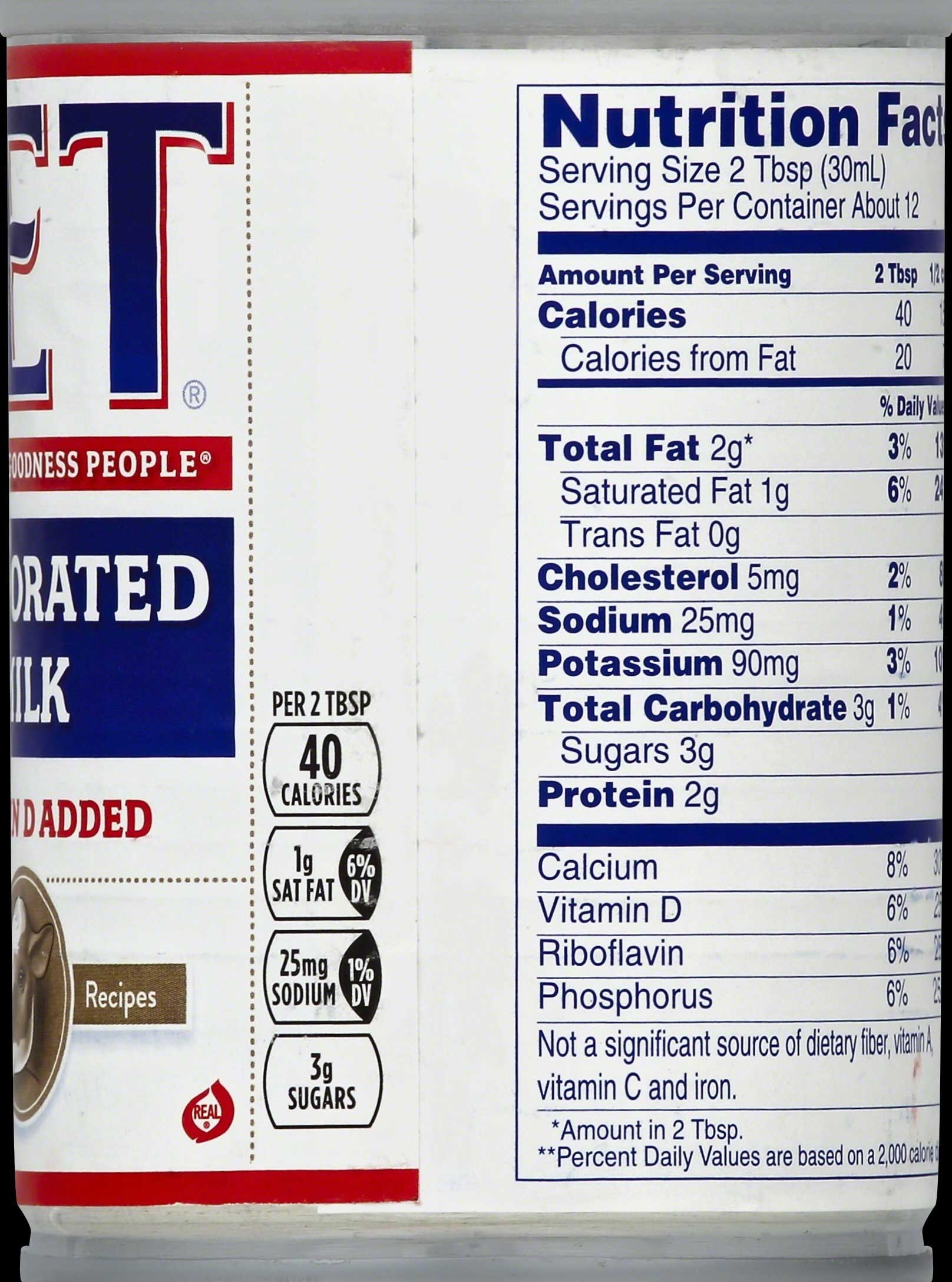 Pet Milk Evaporated Milk, 12 Fluid Ounce -- 24 per case.