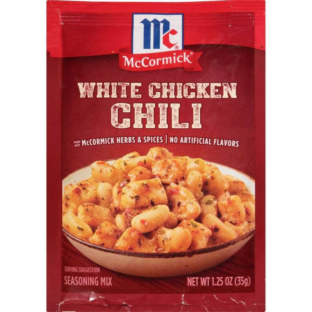 McCormick White Chicken Chili Seasoning Mix - 1.25 oz. envelope, 12 per case