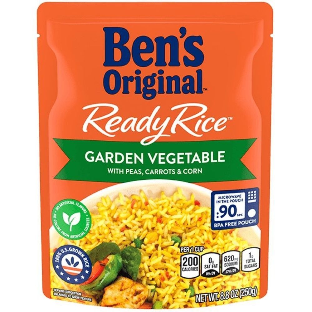 Bens Original Ready Rice Garden Vegetable Rice, 8.8 Ounce -- 12 per case