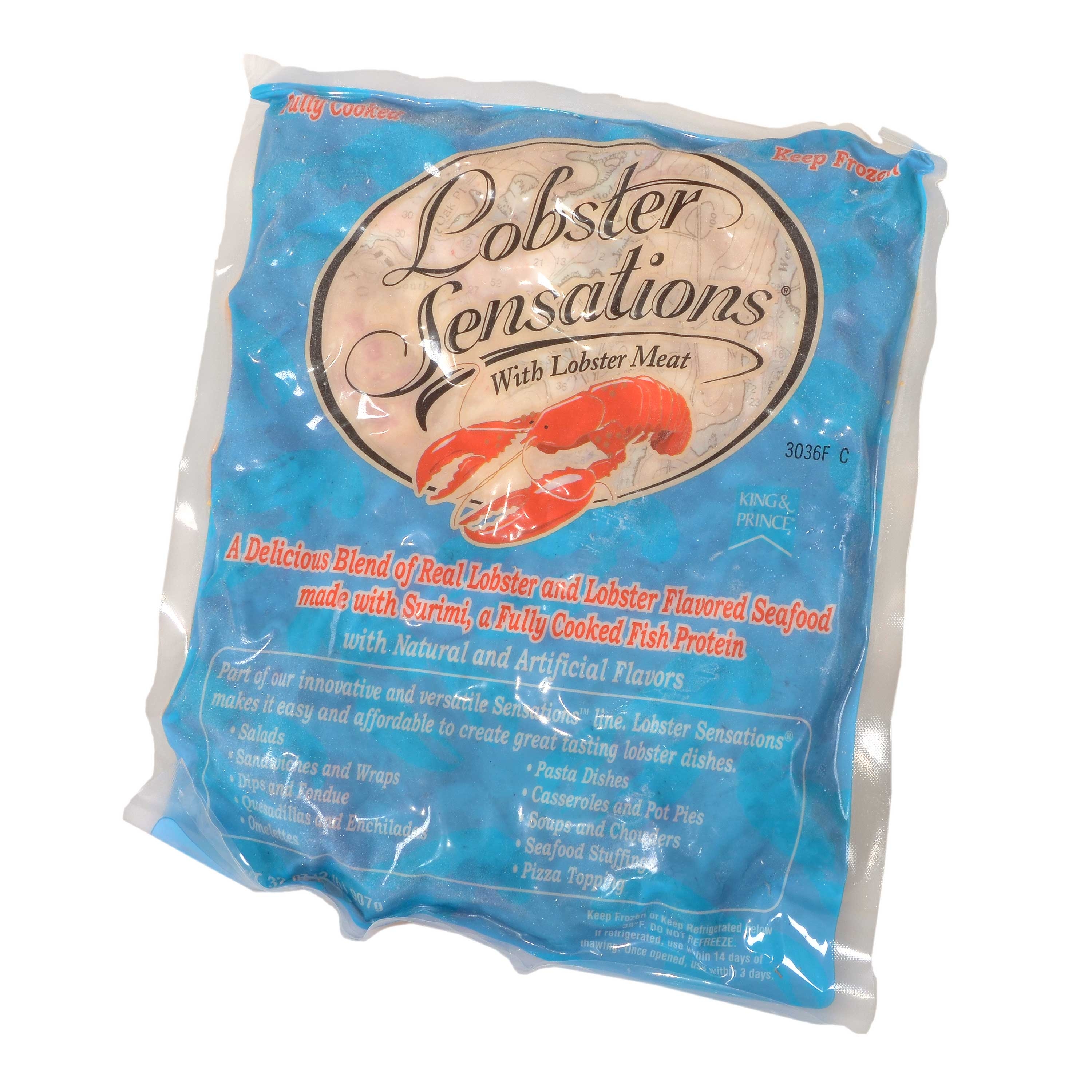 King and Prince Lobster Sensations Lobster Meat and Lobster Flavored Seafood Blend, 2 pound -- 6 per case