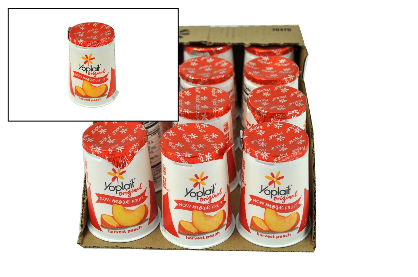 Yoplait Original Harvest Peach Yogurt, 6 Ounce -- 12 per case.