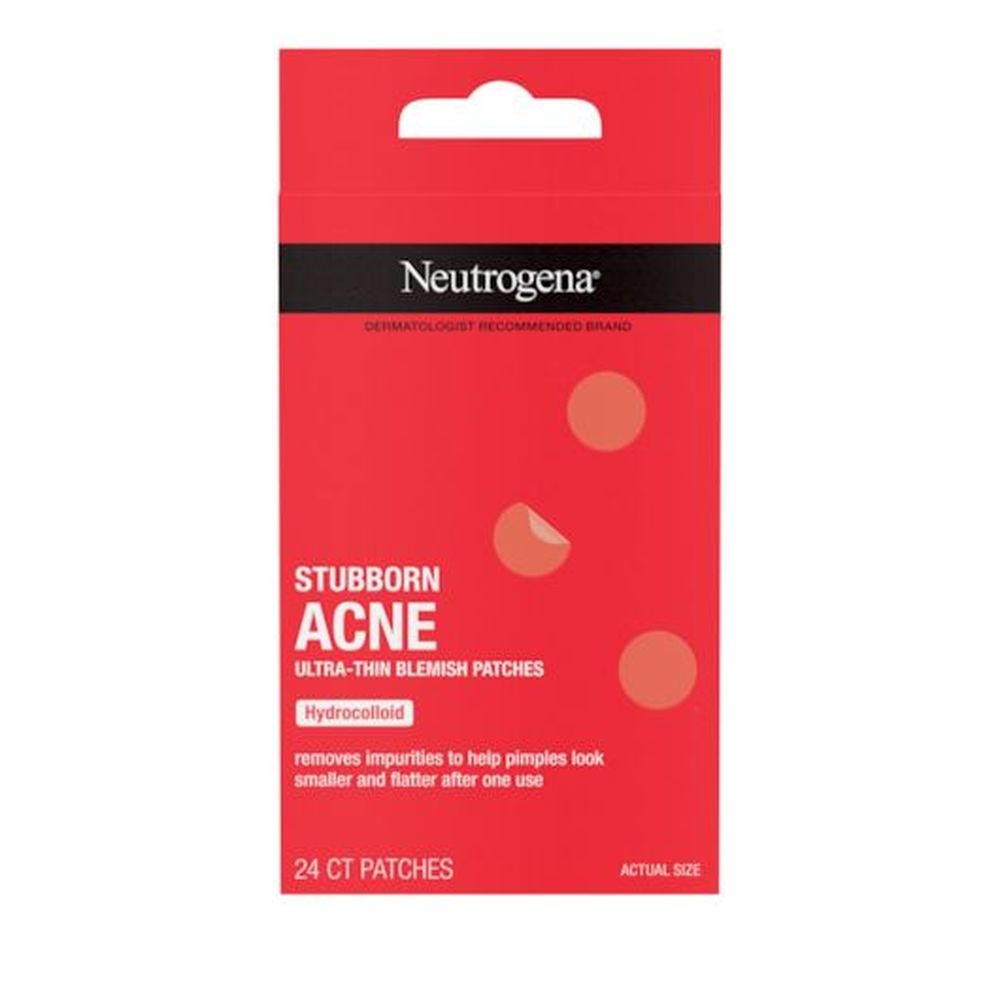 Neutrogena Hydrocolloid Stubborn Acne Ultra Thin Blemish Patches, 24 Count -- 24 per case
