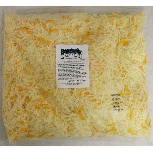 Bongards Italian Cheese Blend Feather Shred, 5 Pound -- 4 per case