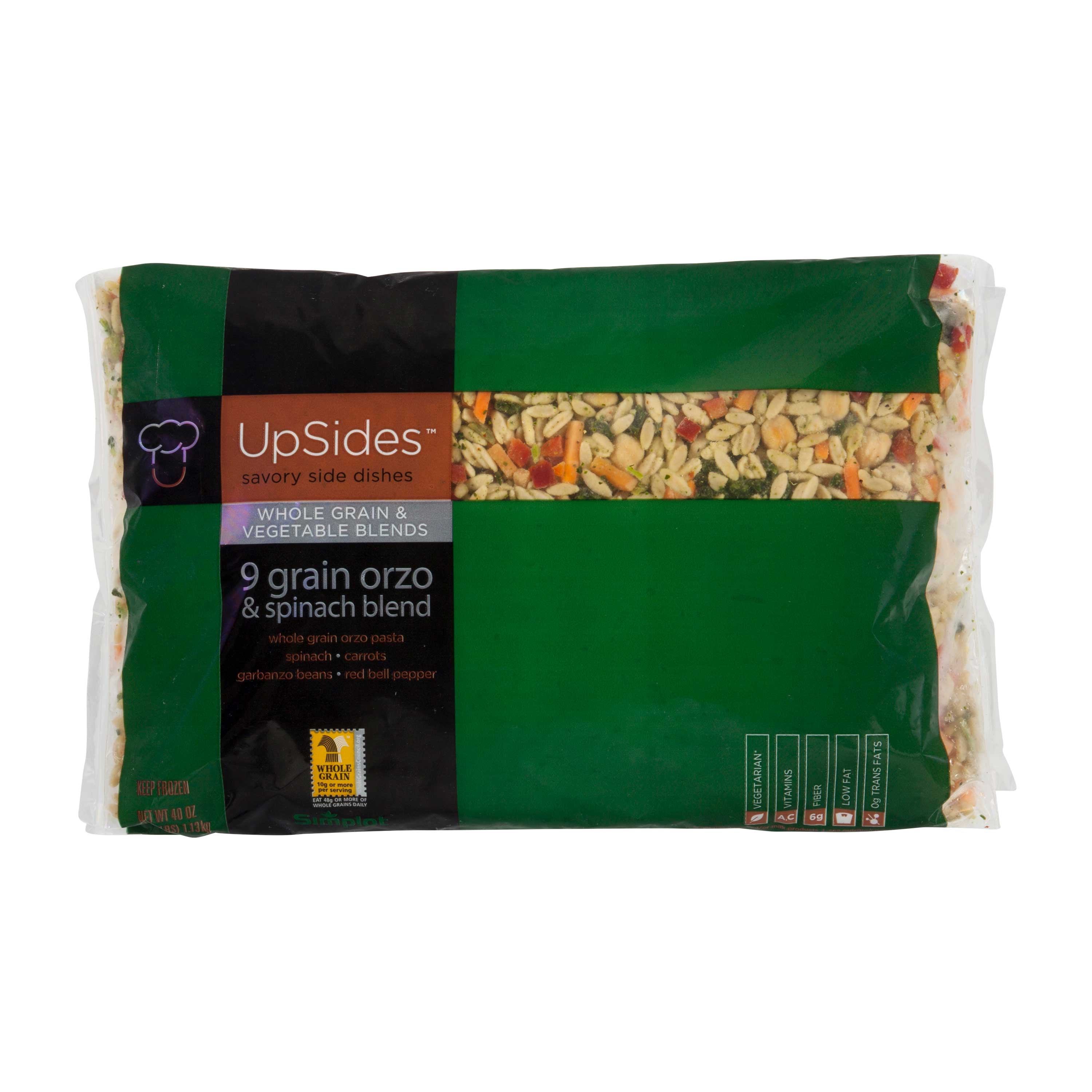 UpSides Nine Grain Orzo and Spinach Blend, 2.5 Pound -- 6 per case.
