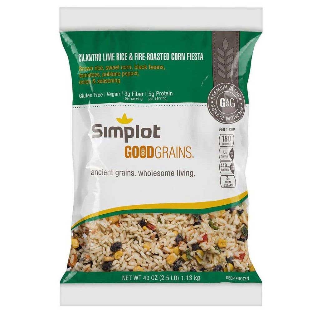 Simplot Good Grains Cilantro Lime Rice and Fire Roasted Corn Fiesta Blend, 2.5 Pound -- 6 per case