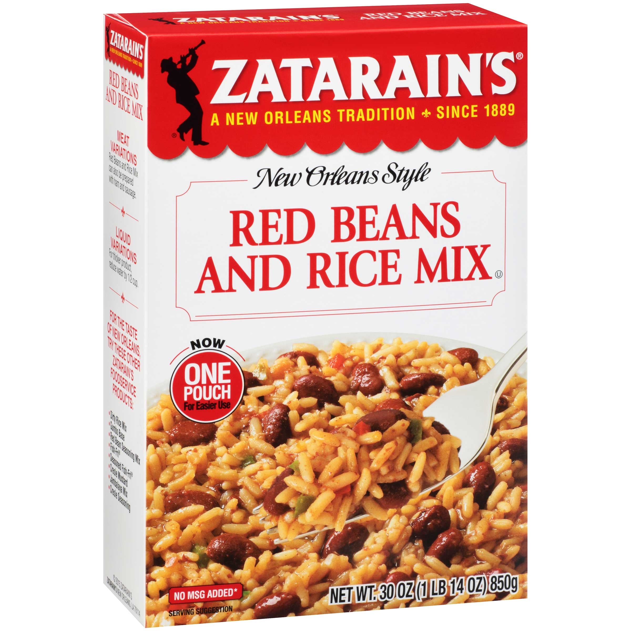 Zatarain`s Red Beans & Rice Mix, 30 oz. -- 8 per case