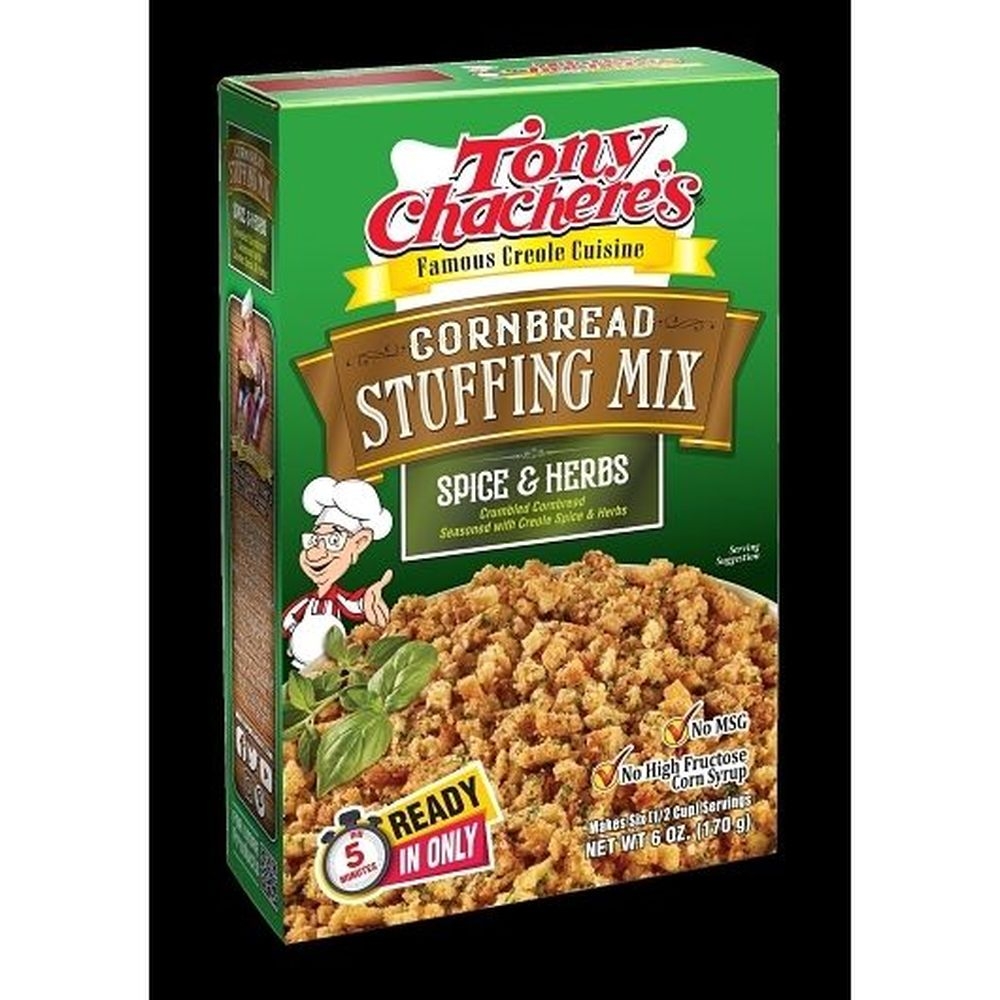 Tony Chacheres Spice and Herb Cornbread Stuffing Mix, 6 Ounce -- 8 per case