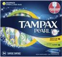 Tampax Pearl Duo Tampons, 34 count per pack -- 6 per case.