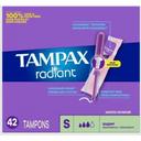 Tampax Radiant Super Tampons, 42 count -- 12 per case