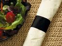 Hoffmaster Black Paper Napkin Band, 4.25 x 1.5 inch -- 5000 per case.