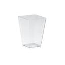 WNA Petites Polystyrene Clear Square Tasting Glass, 3.5 Ounce -- 320 per case.