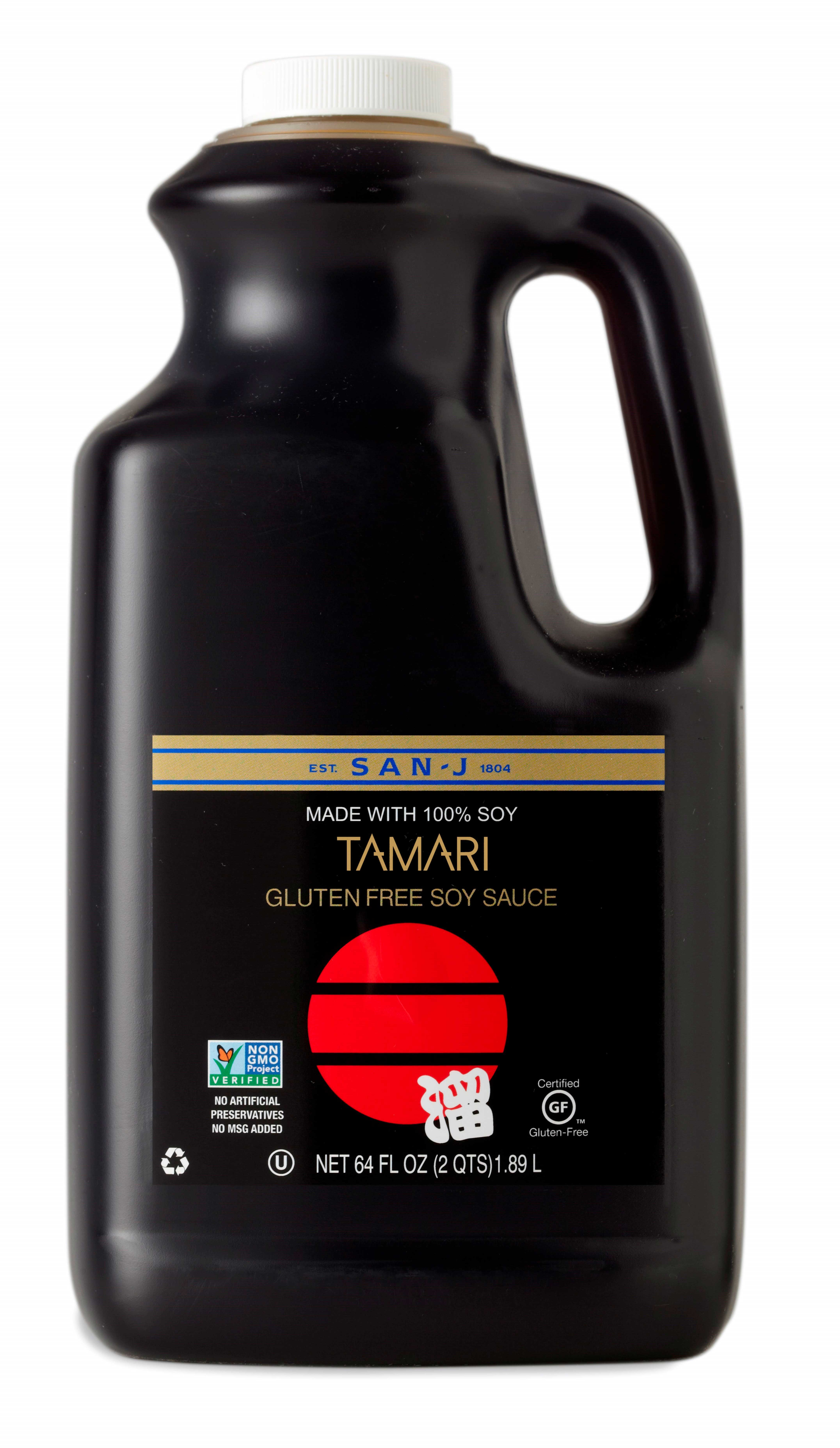 San J Gluten Free Tamari Soy Sauce, 64 Ounce -- 6 per case.
