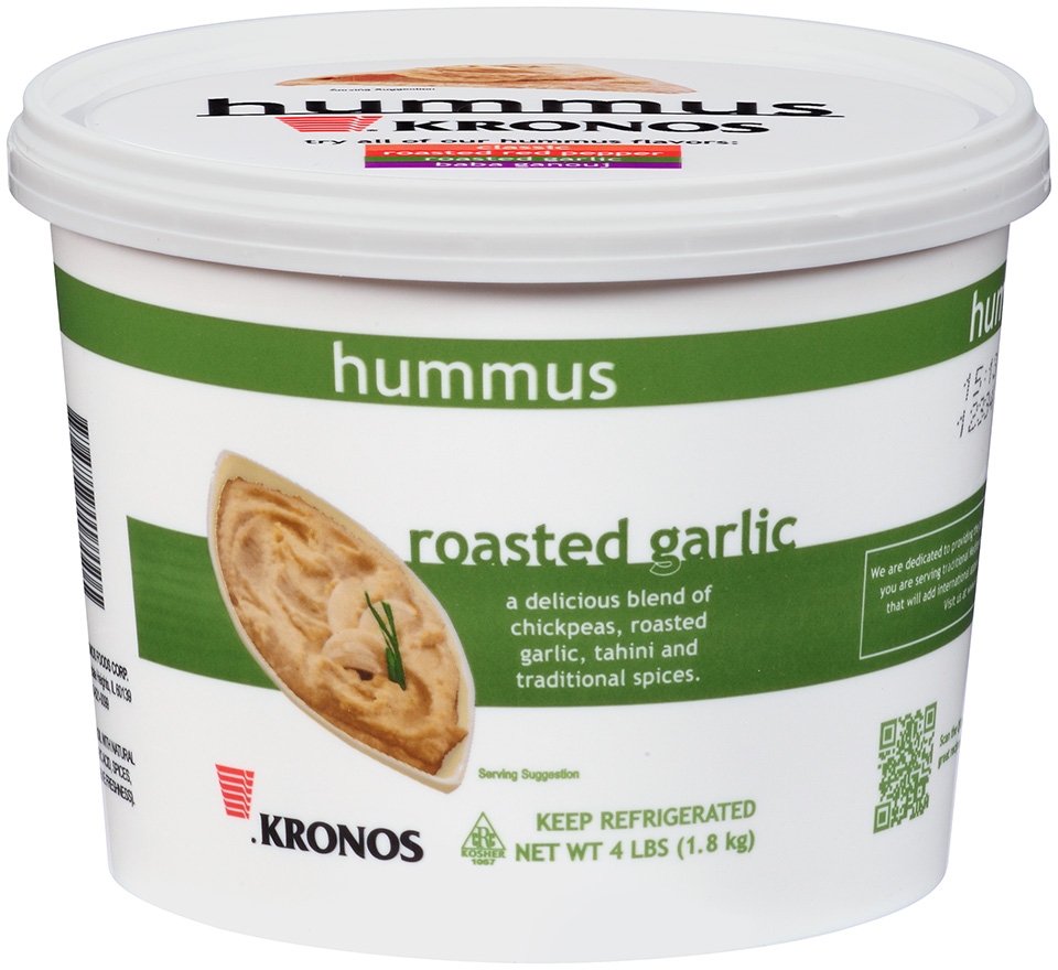Krono Roasted Garlic Hummus, 4 Pound -- 2 per case.