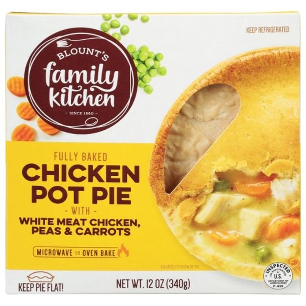 Blounts Family Kitchen Fully Baked Chicken Pot Pie with White Meat Chicken, 12 Ounce -- 12 per case