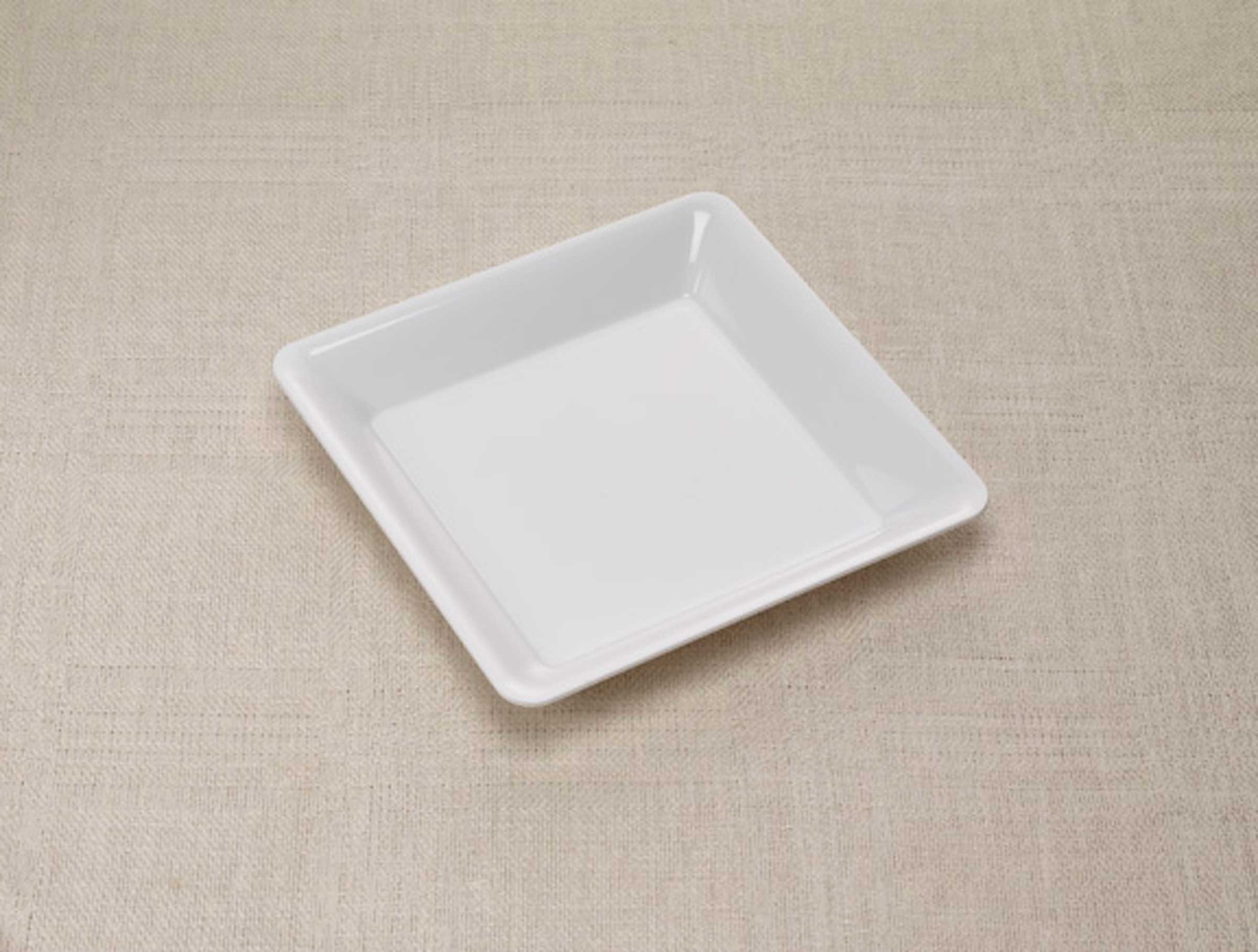 Conserve White Square Tray, 12 x 12 x 2.5 inch -- 25 per case.