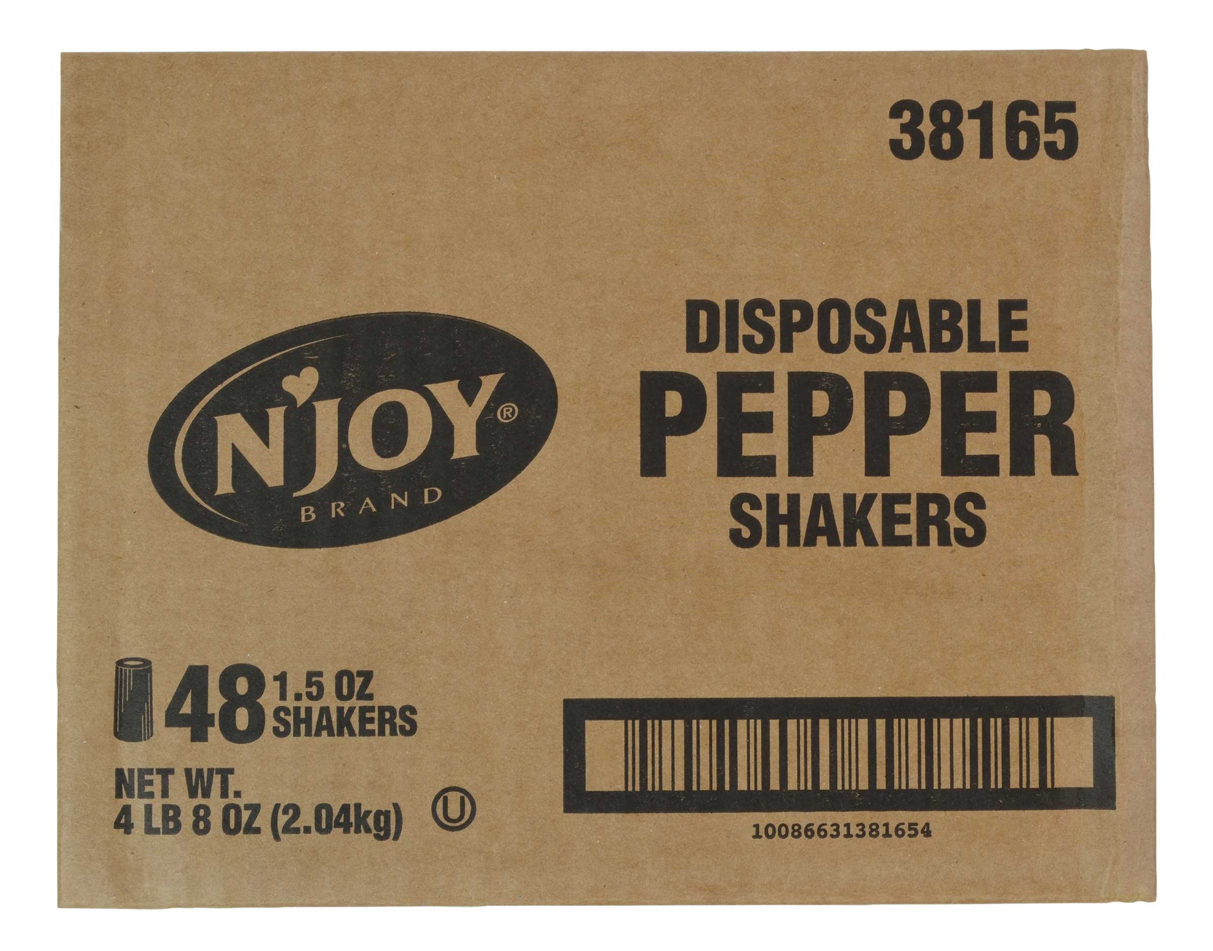 Njoy Disposable Pepper Shakers, 1.5 Ounce -- 48 per case
