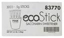 Ecostick Sugar Substitute Saccharin Sticks, 0.5 Gram -- 3000 per case.