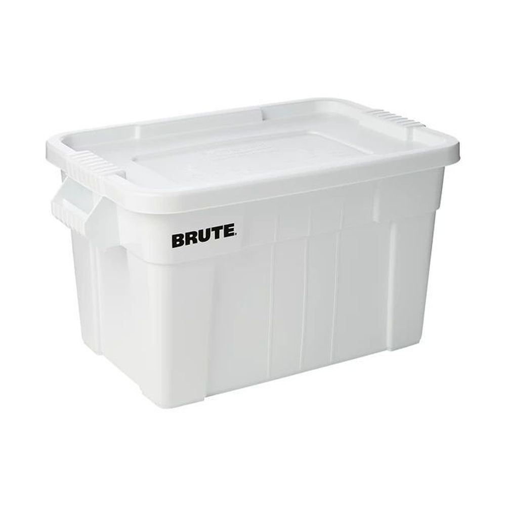 Rubbermaid White Brute Tote with Lid, 20 Gallon Capacity