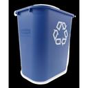 Rubbermaid Commercial Blue Medium Recycling Container, 28 Quart -- 12 per case