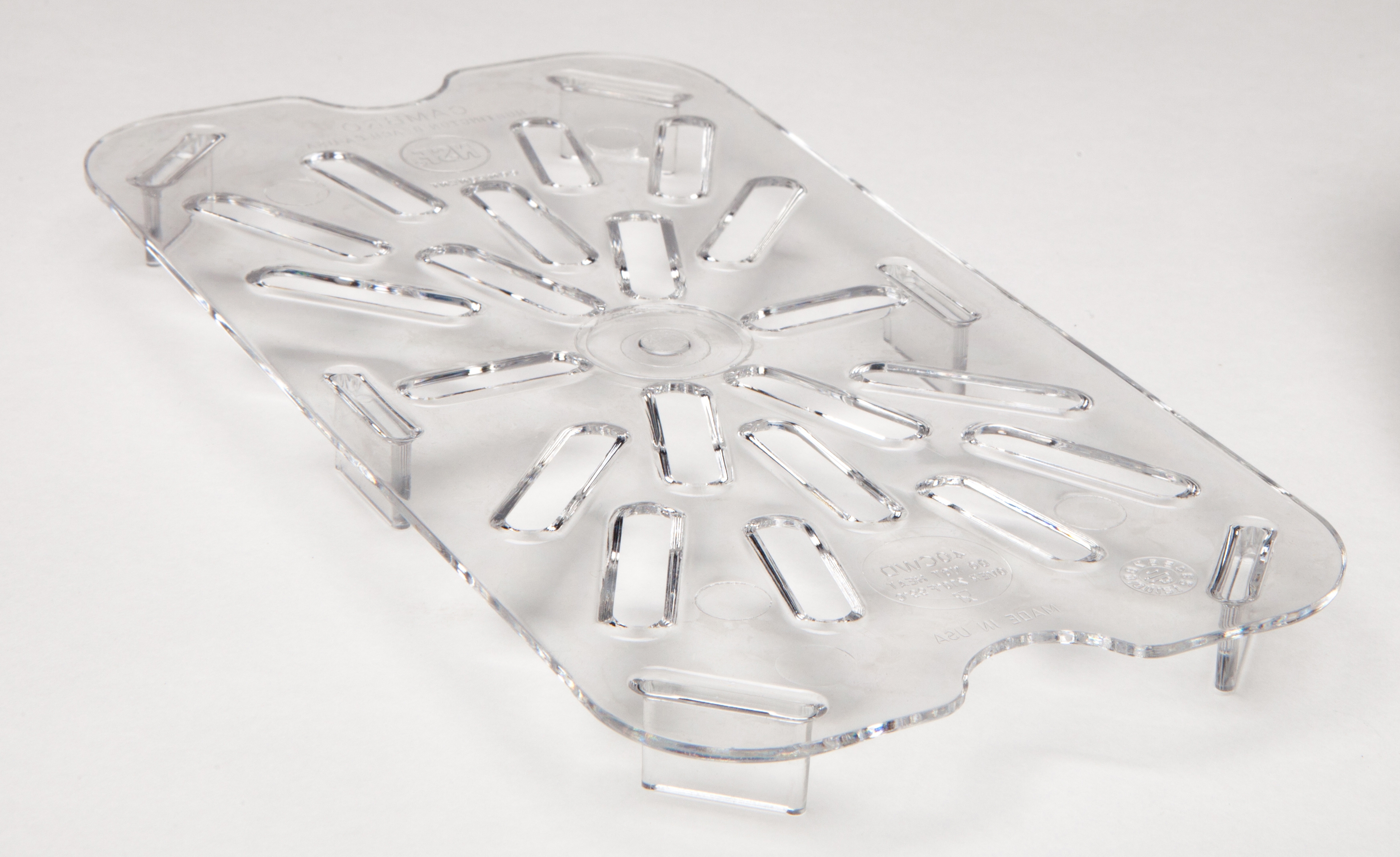 Clear 1/4 Size 6 3/8 X 10 7/16 Drain Shelf -- 6 per case