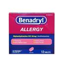 Benadryl Allergy Ultratabs Tablets with Allergy Relief and Diphenhydramine HCI, 12 count -- 24 per case