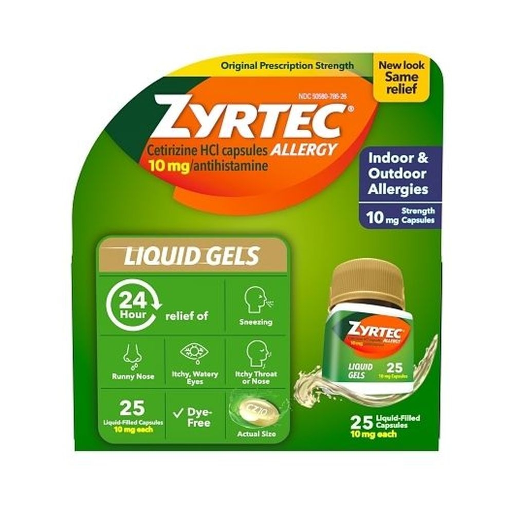 Zyrtec Allergy Liquid Capsules, 25 count -- 24 per case