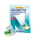 Nicorette White Ice Mint 4mg Nicotine Chewing Gum, 160 count -- 9 per case