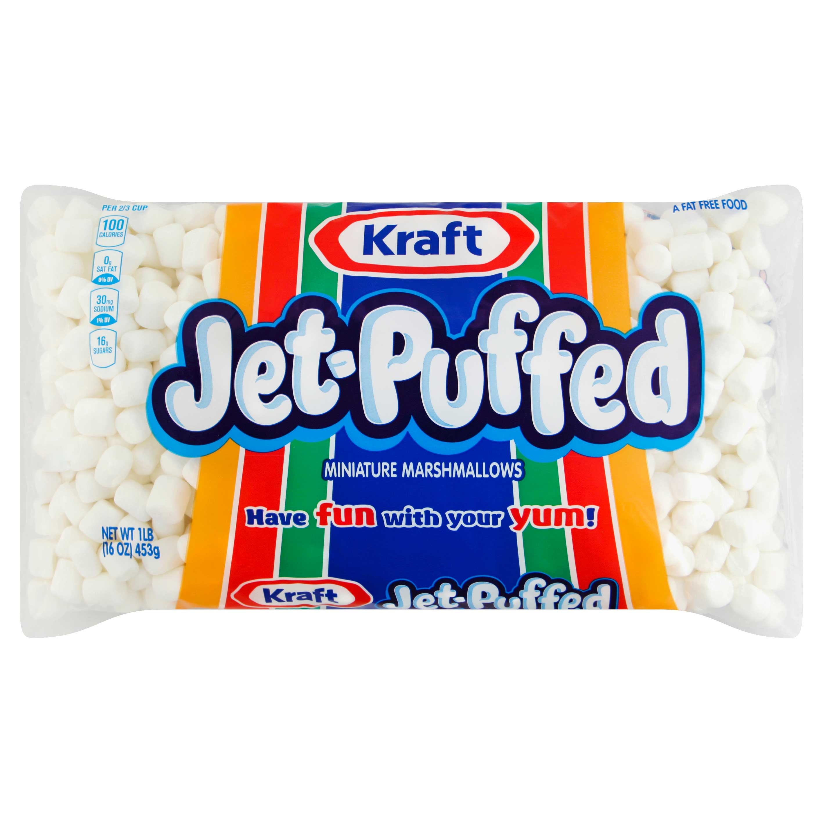Jet-Puffed Mini Marshmallow - 16 oz. bag, 12 per case