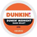 Dunkin Donuts Midnight Dark Roast Coffee, 22 count -- 4 per case