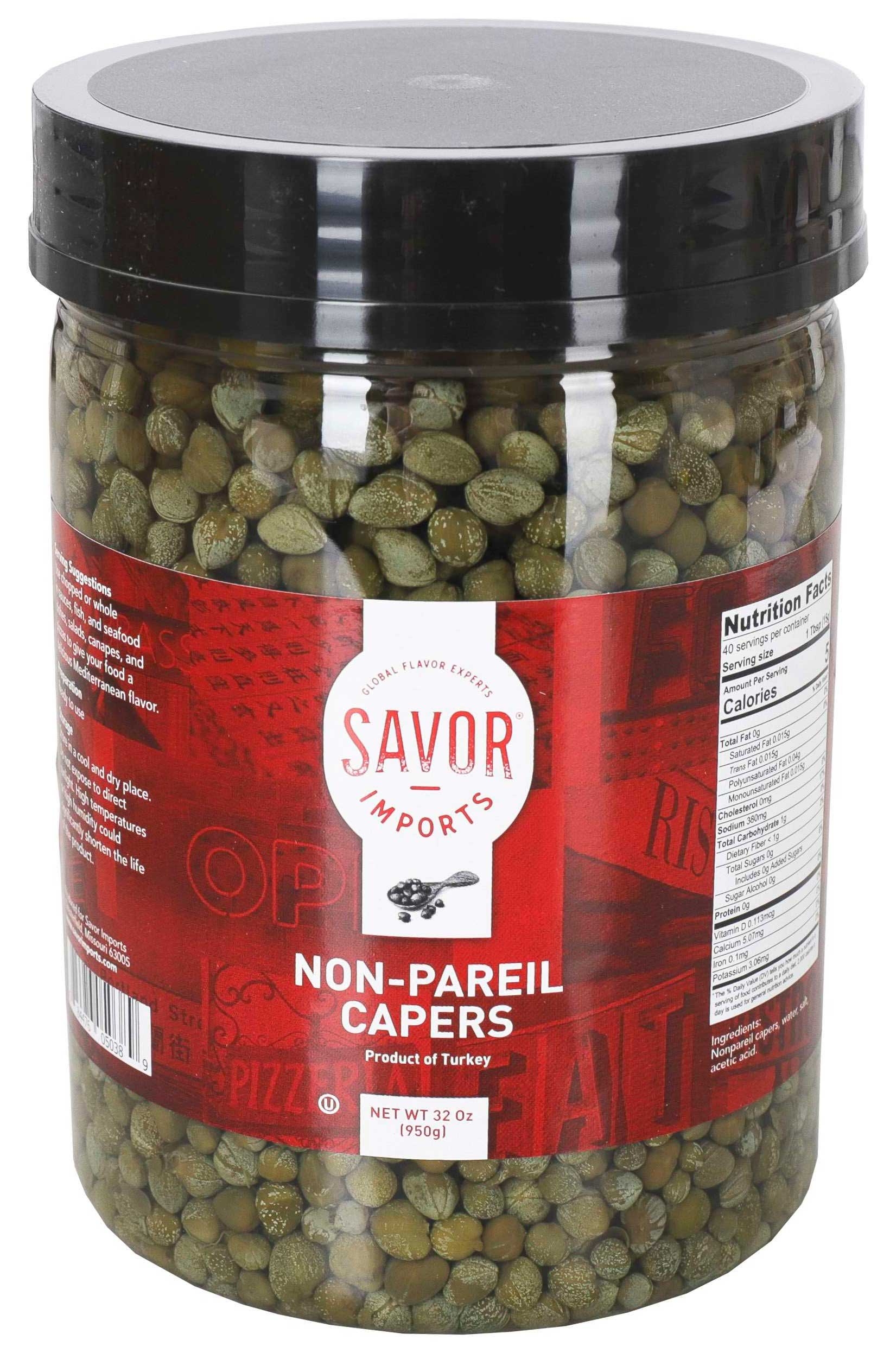 Savor Imports Non Pareil Capers, 32 Ounce -- 6 per case