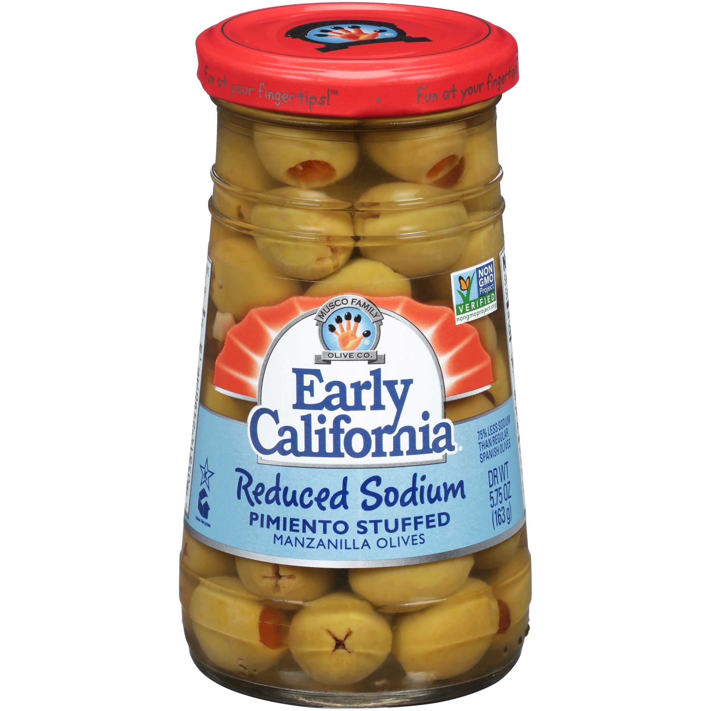 Early California Reduced Sodium Manzanilla Olives, 5.75 Ounce -- 12 per case