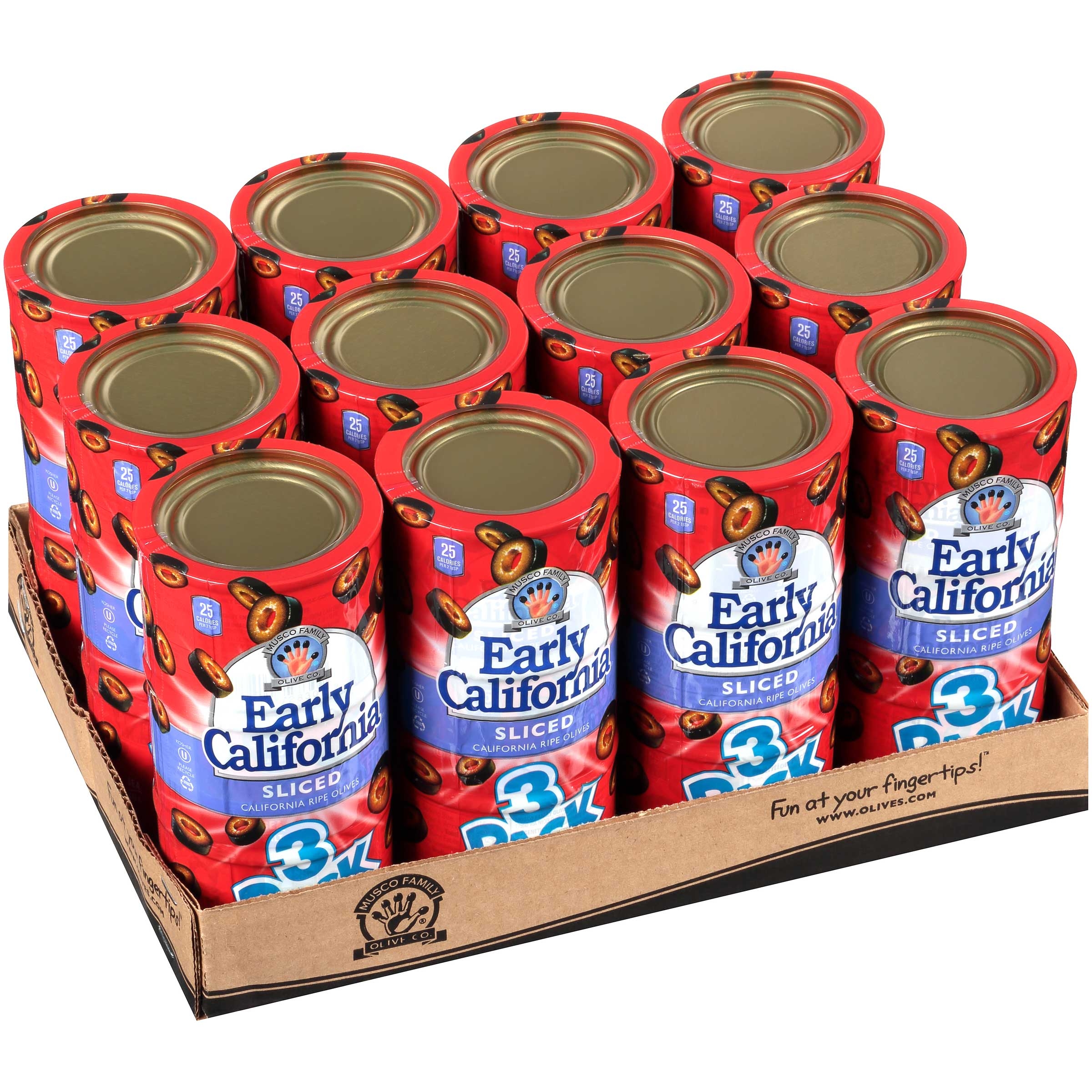 Early California Sliced Ripe Olives, 2.25 Ounce -- 12 per case.