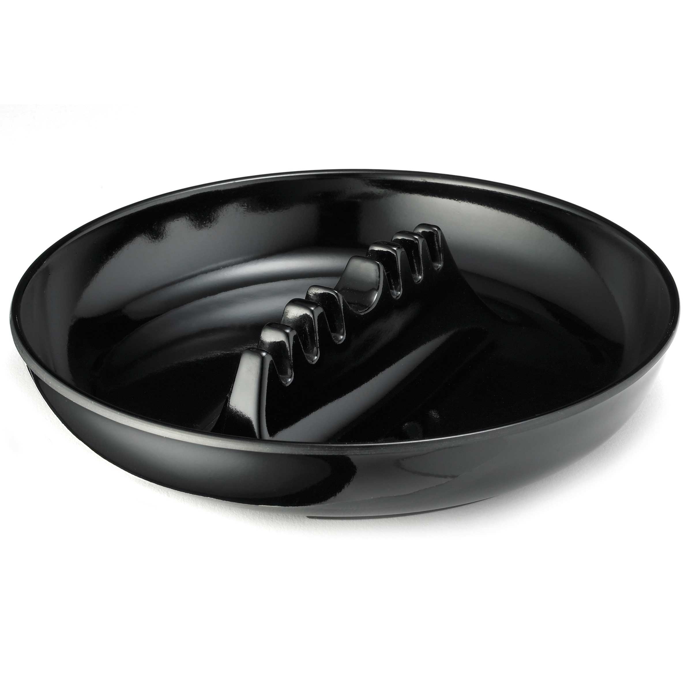 7 Plastic Black Safty Ashtray -- 12 per case