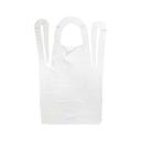 Valugards Economy Poly Embossed White Light Duty Apron, 24 x 42 inch - 100 count per pack -- 10 packs per case