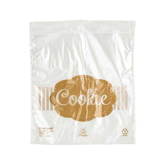 Handgards Tuffgards High Density Clear Saddle Printed Cookie Bag, 5.5 x 5.5 inch -- 2000 per case